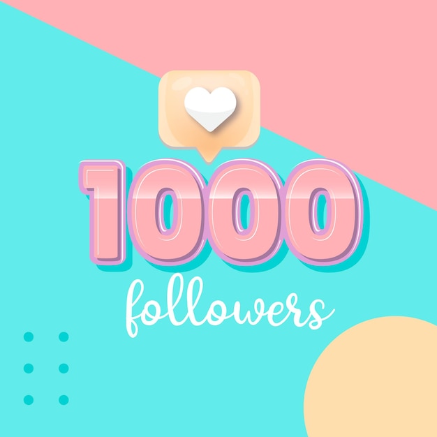 Danke 1000.000 social follower und abonnenten vorlagenvektor