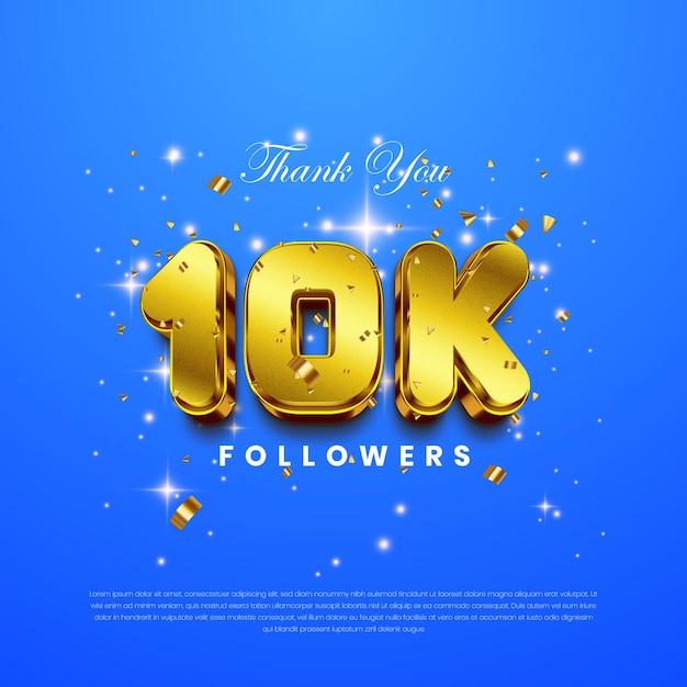 Danke 10k Follower Social-Media-Follower-Erfolgsfeier-Vorlage