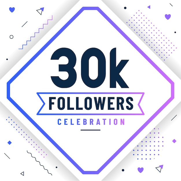 Danke 30.000 follower 30.000 follower feiern modernes, farbenfrohes design