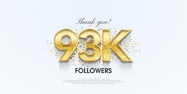Danke 93k Follower Feier für die Social Media Post Poster Banner
