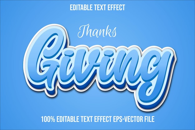 Danke für das Editierbare Text-Effekt 3D-Emboss-Gradient-Stil