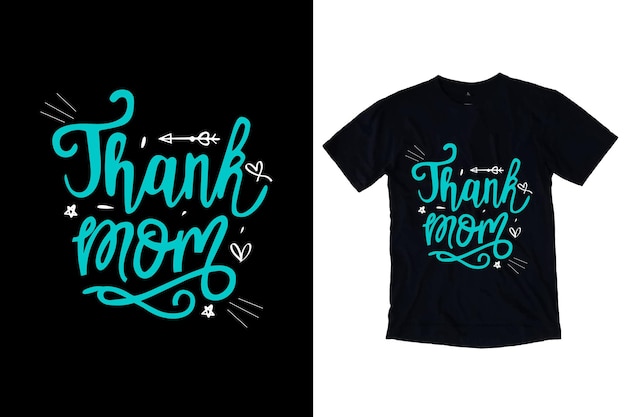 Danke mama typografie t-shirt design