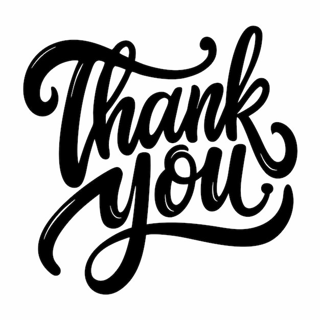 Danke Typografie Kalligraphie Vektor PNG Bild Vektor auf weißem Hintergrund