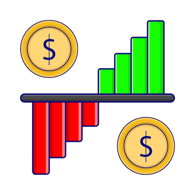 Vektor darstellung der investition