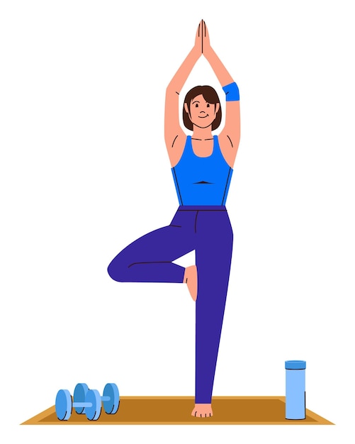 Darstellung einer Frau, die Yoga macht