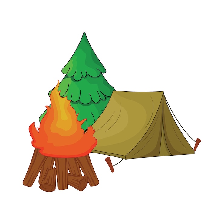 Vektor darstellung eines lagerfeuers