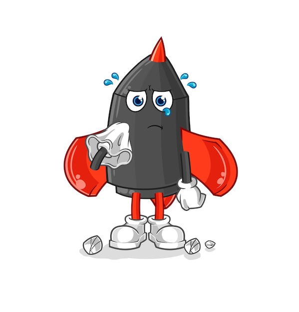 Dart-Schrei mit einem Gewebe-Cartoon-Maskottchen-Vektor