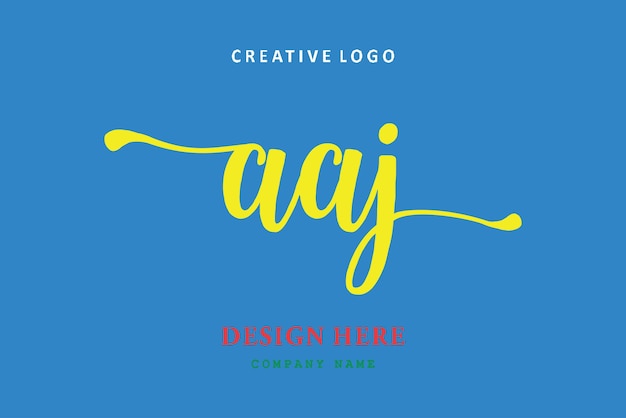 Vektor das aaj-schriftzug-logo ist einfach, leicht verständlich und maßgeblich