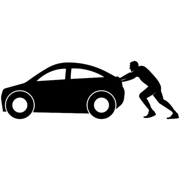 Das AutoSymbol ist kaputt gegangen oder hat das Auto geschoben