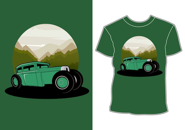 Das auto, t-shirt design