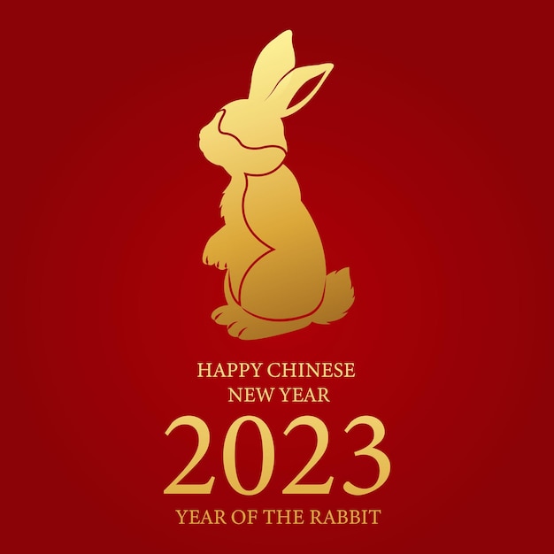 Vektor das bannerdesign des chinesischen neujahrs 2023. jahr des kaninchens.