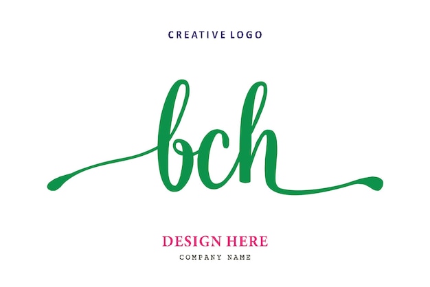 Vektor das bch-schriftzug-logo ist einfach, leicht verständlich und maßgeblich