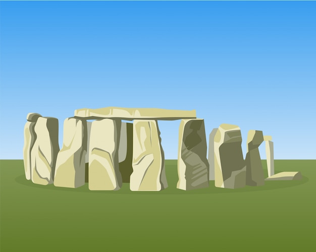 Das berühmte prähistorische Denkmal von Stonehenge besteht aus steinernen Steinen