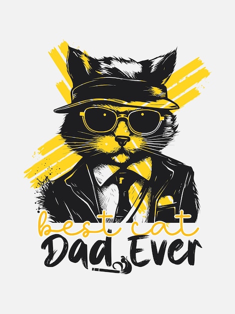 Das beste t-shirt-design für katzenväter