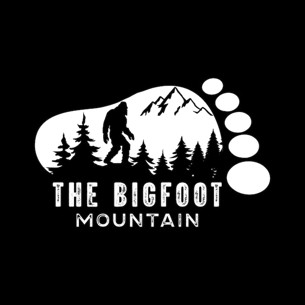 Vektor das bigfoot mountain t-shirt design