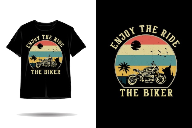 Das biker-silhouette-t-shirt-design