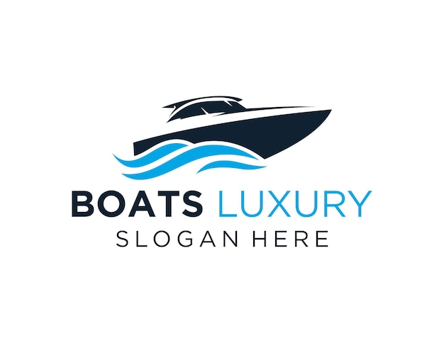 Das Boot-Logo-Design wurde mit der Anwendung Corel Draw 2018 mit weißem Hintergrund erstellt