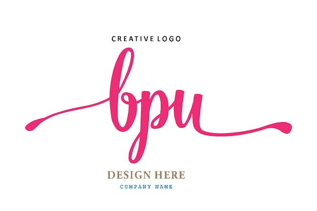 Vektor das bpu-schriftzug-logo ist einfach, leicht verständlich und maßgeblich