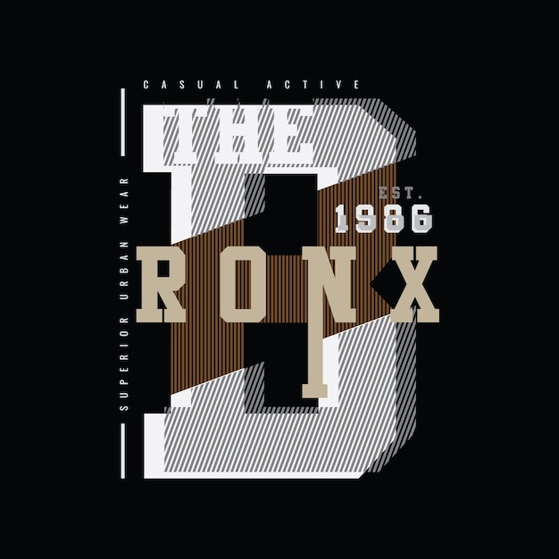 Das bronx-illustrations-typografie-t-shirt-design