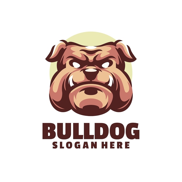 Das bulldog-logo eignet sich für gaming-teams oder spielmaskottchen