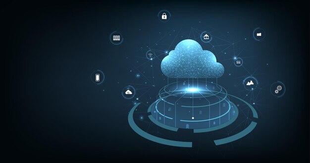 Vektor das cloud-computing-konzept