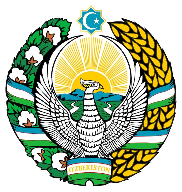Das emblem usbekistans