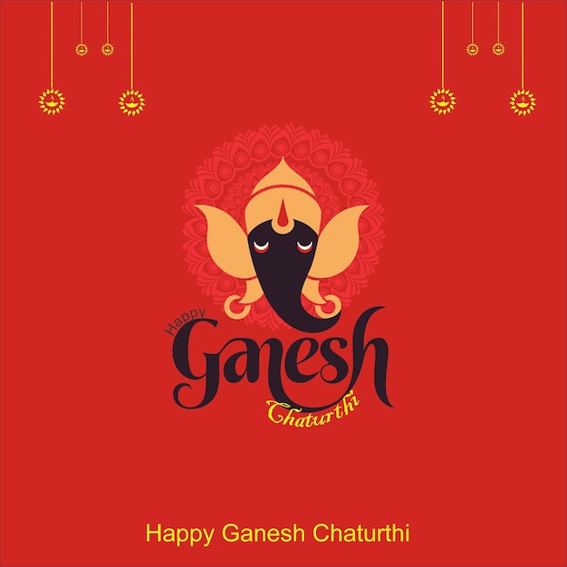 Das Ganesh Chaturthi-Festival Indiens mit der Botschaft "Mein Herr Ganesha"