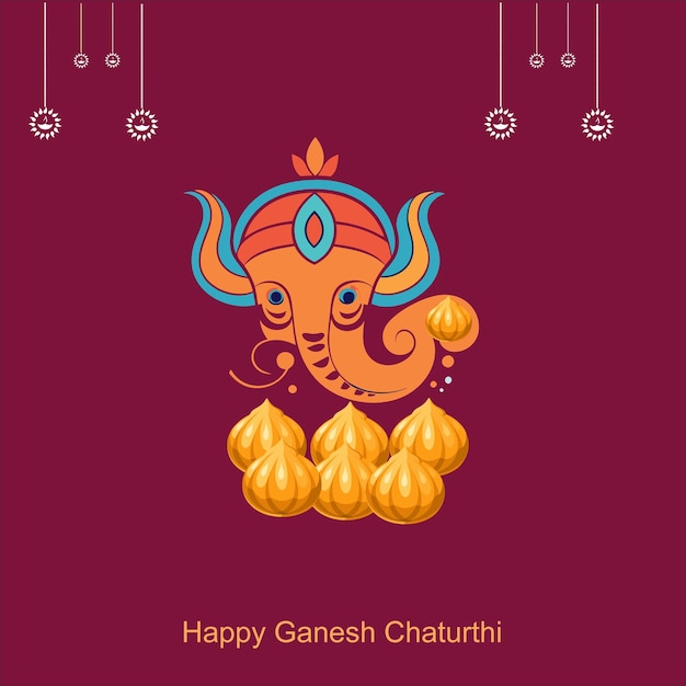 Das Ganesh Chaturthi-Festival Indiens mit der Botschaft "Mein Herr Ganesha"