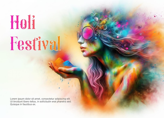 Vektor das holi-festival