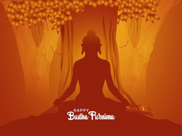 Vektor das indische fest, das glückliche buddha-purnima