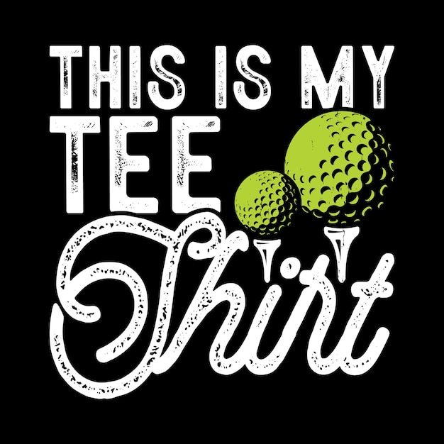 Vektor das ist mein t-shirt lustiges golfspieler golfer retro vintage golf-t-shirt-design