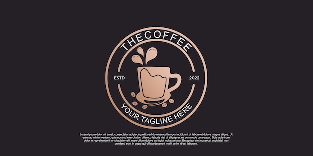 Das kaffee-logo-design premium-vektor