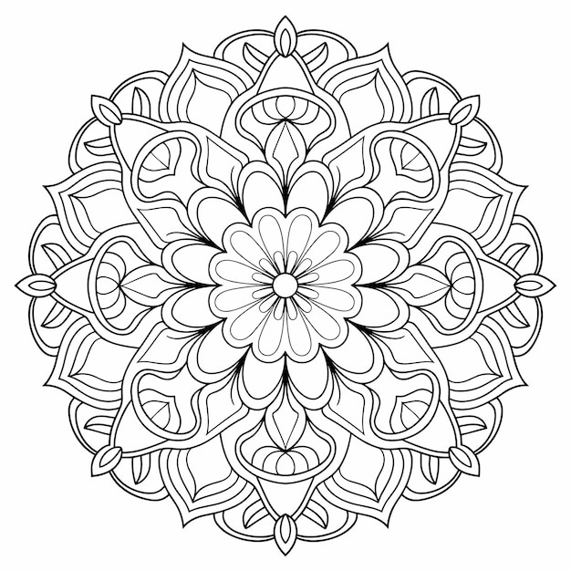 Das komplizierte Blumen-Mandala-Design
