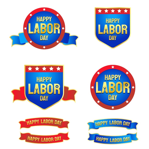 Vektor das labor day-symbol für das feiertagskonzept