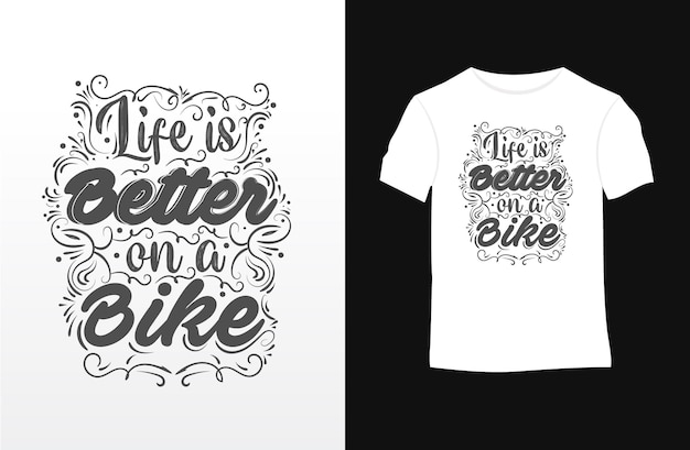 Das leben ist besser auf einem fahrrad zitate t-shirt