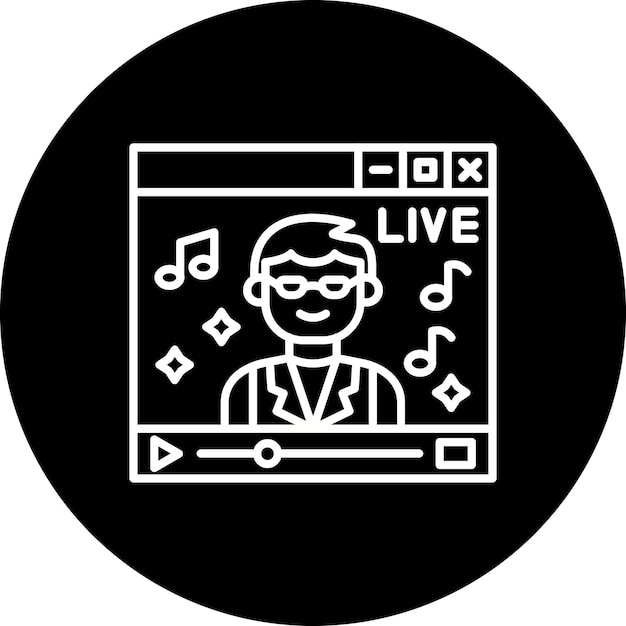 Vektor das live-symbol