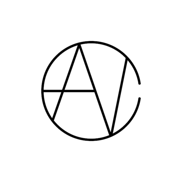 Vektor das minimalistische acv-logo