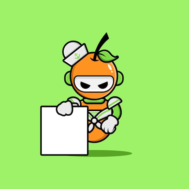 Das orangefarbene design des meeresroboters