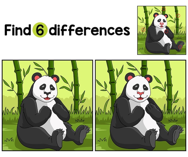 Das Panda-Tier findet die Unterschiede