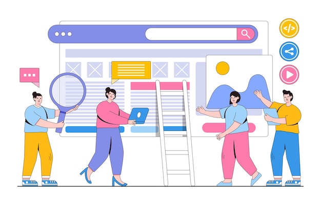 Das People-Team arbeitet gemeinsam an der Optimierung des SEO-Browsing-Konzepts der Suchmaschine mit People-Charakter