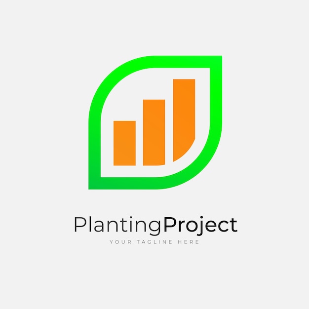 Das planting project baut ein logo-design für modern farming an und pflanzt neue industrien für landwirte