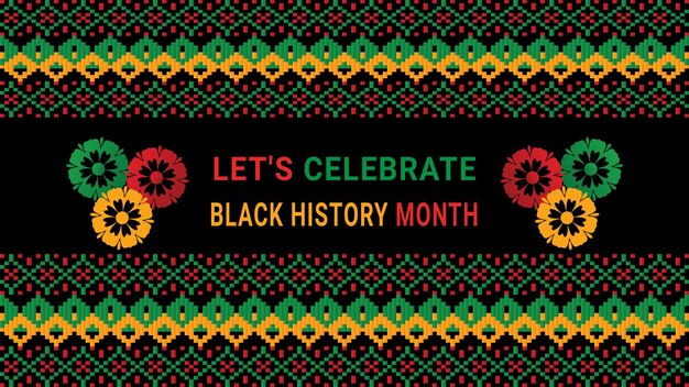 Das Social-Media-Postvektordesign des Black History Month wird jährlich im Februar gefeiert