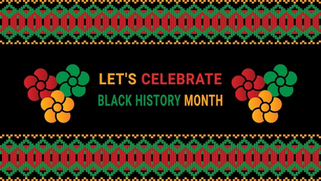 Vektor das social-media-postvektordesign des black history month wird jährlich im februar gefeiert