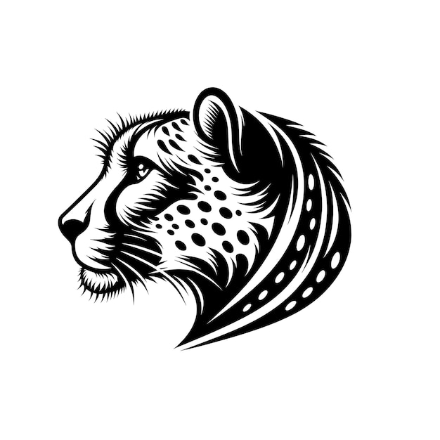 Vektor das speedy silhouette monochrome cheetah-logo