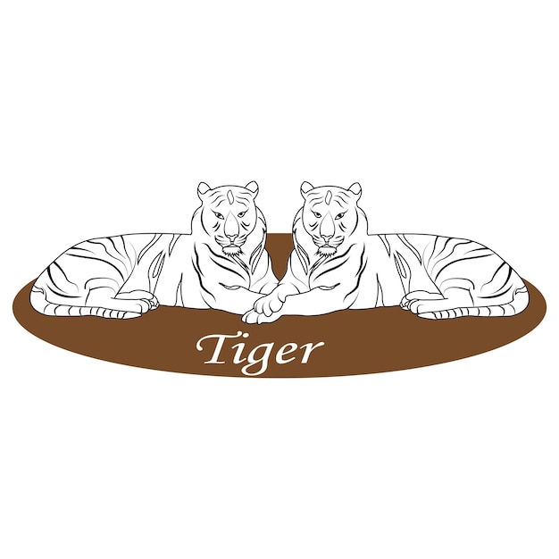 Vektor das tiger-symbol