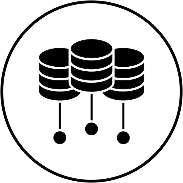 Das Vektor-Symbol des Datenzentrums kann für den Ikonensatz Data Analytics verwendet werden