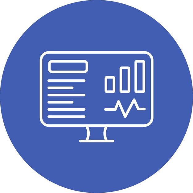 Das Vektorbild des Dashboard-Symbols kann für die Computerprogrammierung verwendet werden