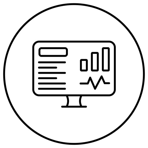 Das Vektorbild des Dashboard-Symbols kann für die Computerprogrammierung verwendet werden