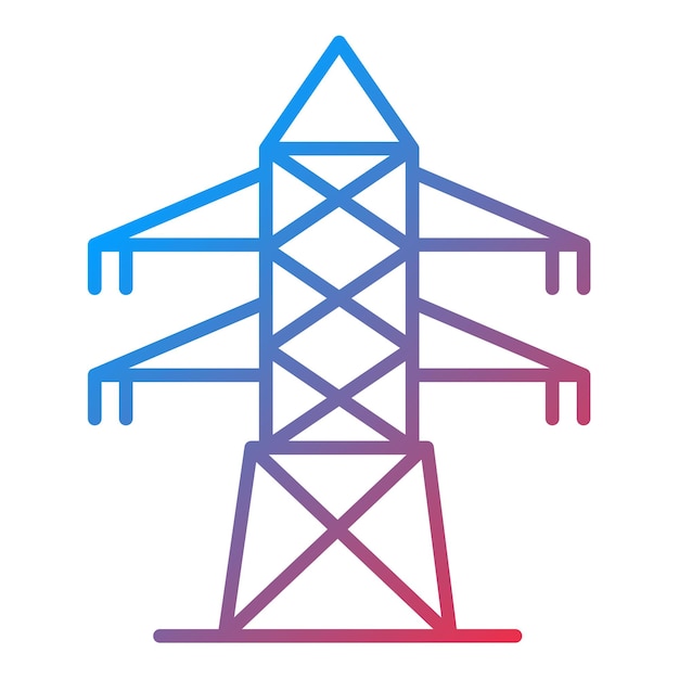 Vektor das vektorbild des elektrischen turmsymbols kann für city elements verwendet werden