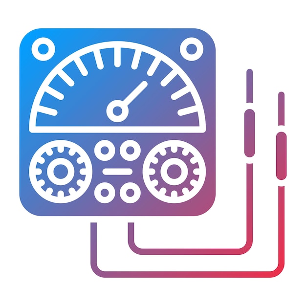 Vektor das vektorbild des voltmeters kann für die physik verwendet werden